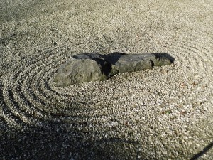 Steine im Zen-Garten 