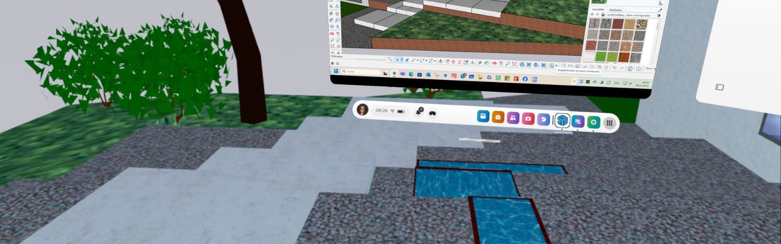 moderne Gartenplanung mit VR